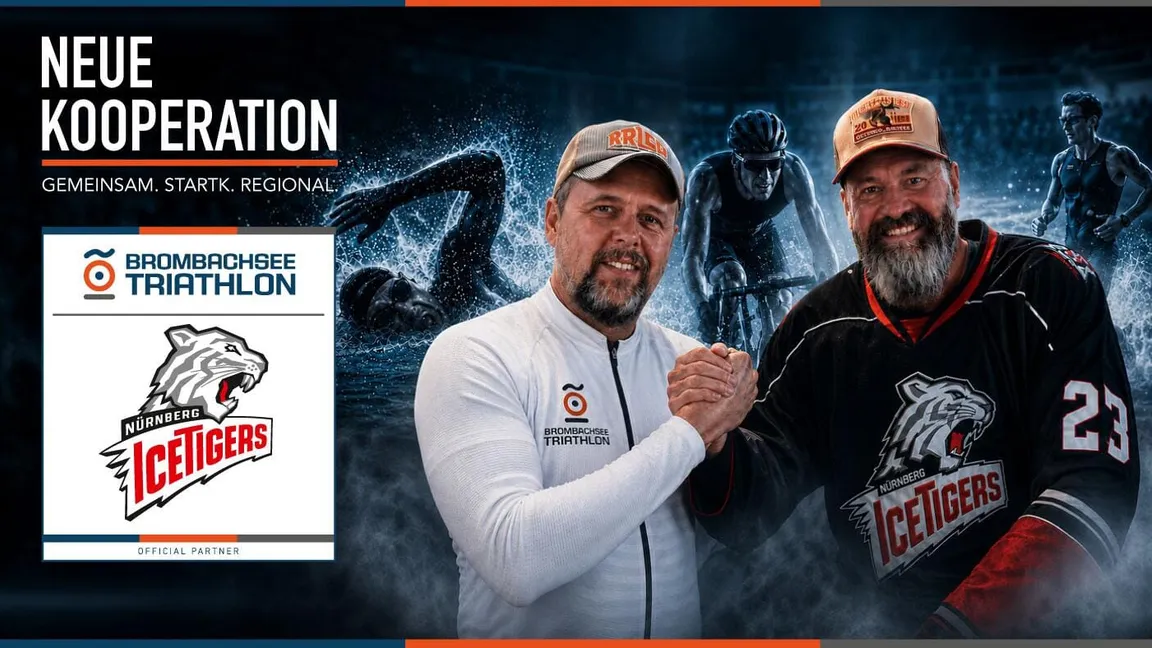 Brombachseetriathlon und Nürnberg Ice Tigers starten offizielle Partnerschaft 2026
