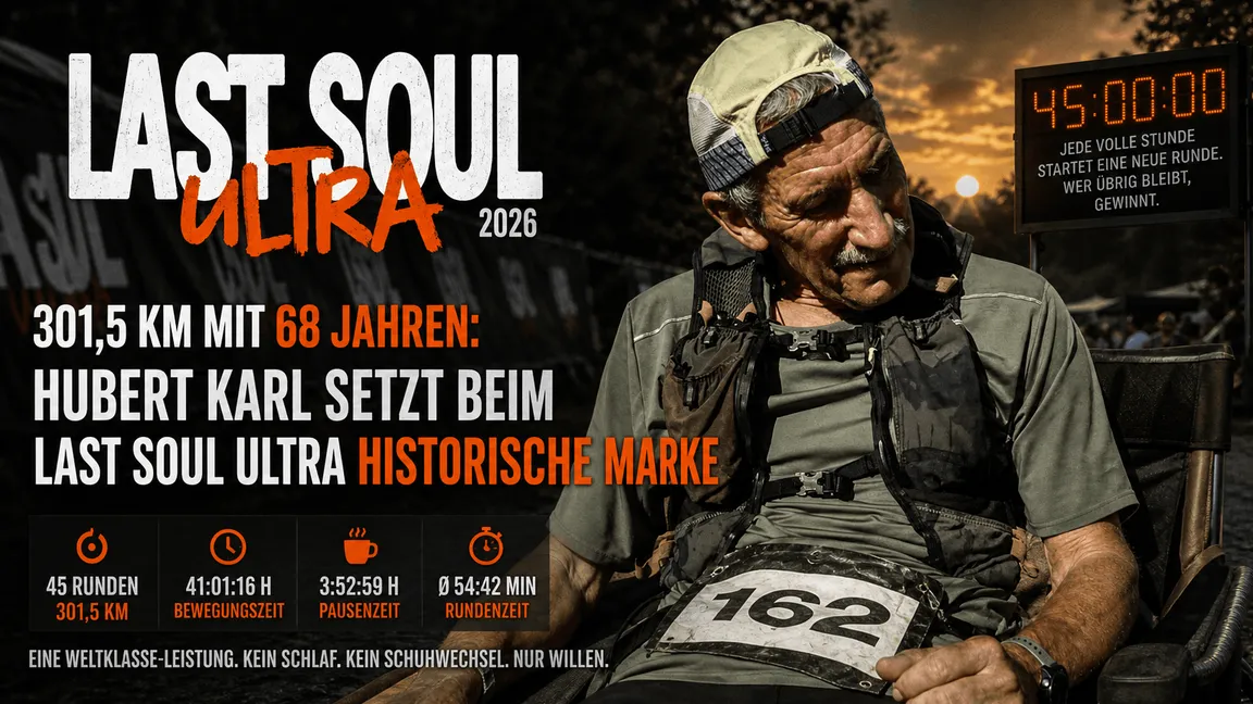 Hubert Karl (68) läuft mit 301,5 Kilometern zur besten Backyard-Ultra-Leistung seiner Altersklasse