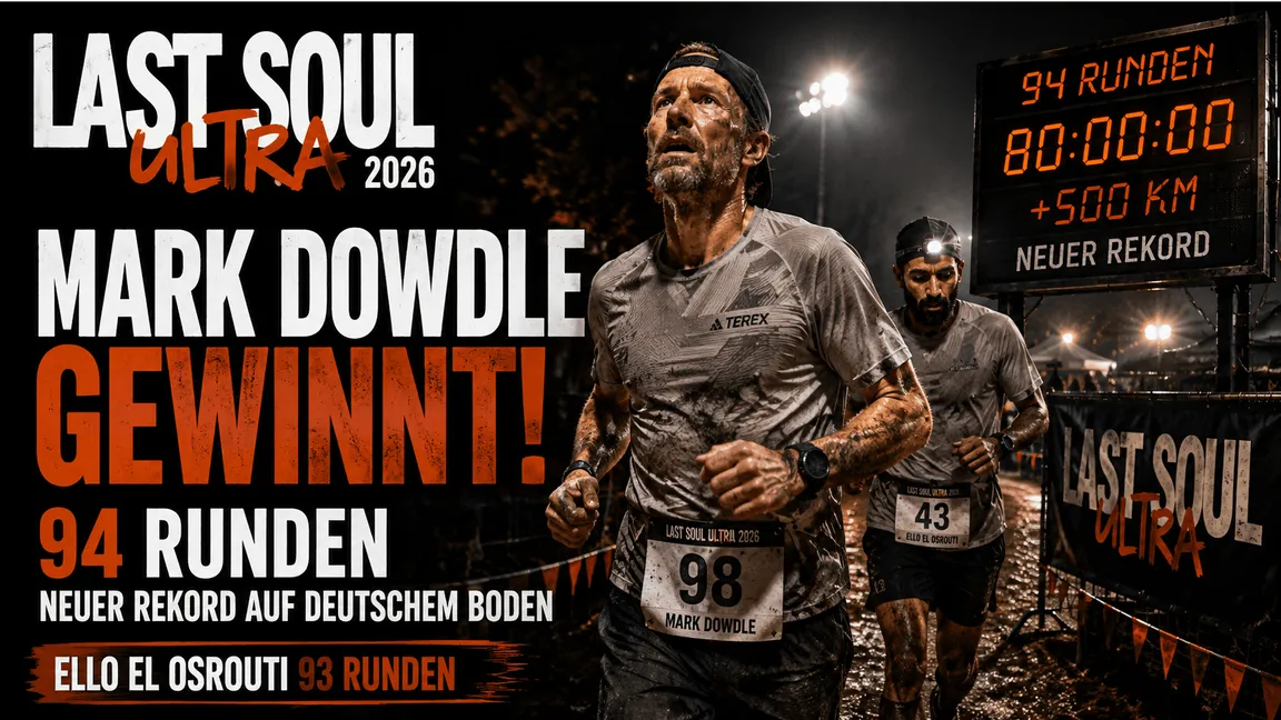 Last Soul Ultra 2026 Ergebnis: Mark Dowdle gewinnt nach 94 Runden – Rekord in Deutschland