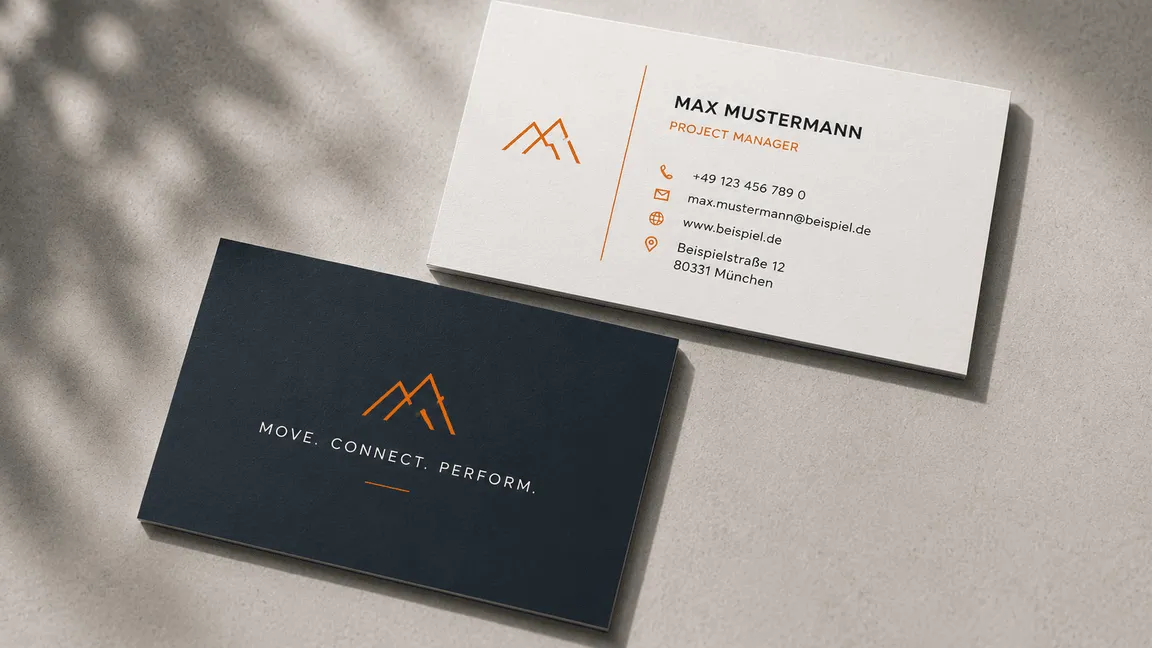 Visitenkarten für ein Start-up-Unternehmen