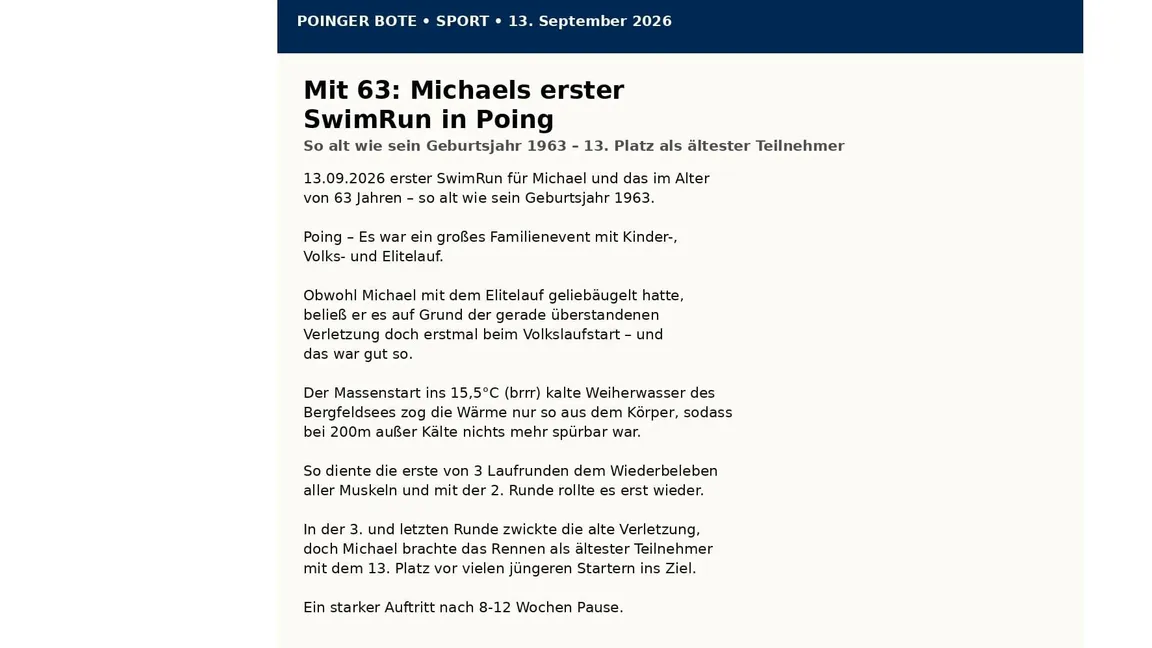Cool (Kalt) war es im Weiher
