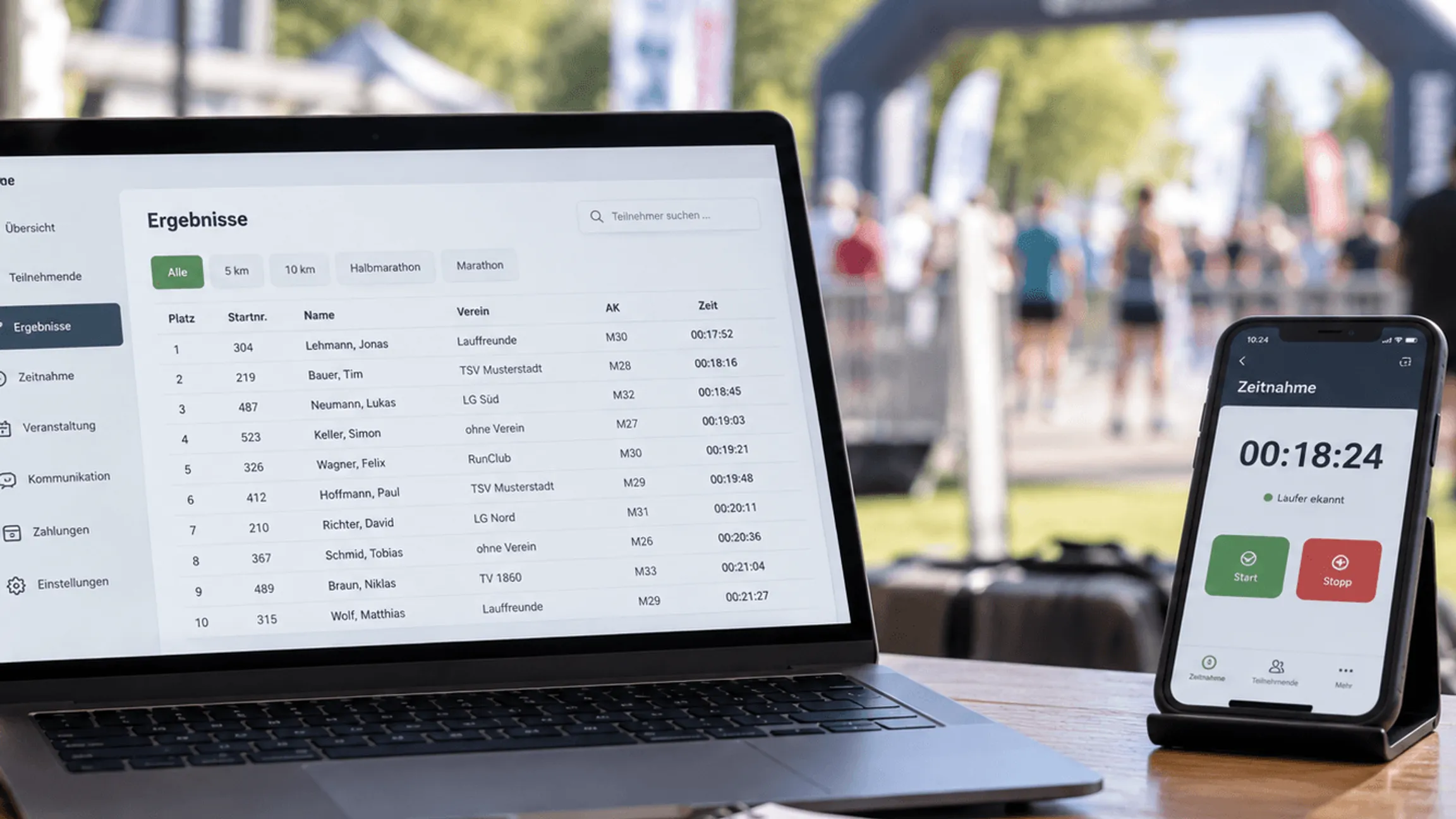 Zeitnahme, Auswertung und mehr: resultastic