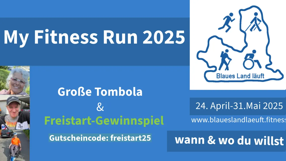 Blaues Land läuft: My Fitness Run 2025 – Virtueller Lauf mit attraktiver Tombola und Gewinnspiel