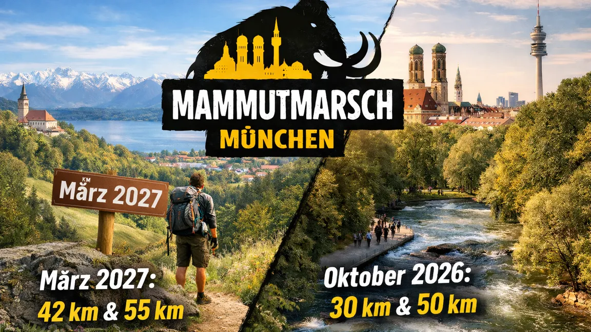 Mammutmarsch München erweitert Programm: Neue Oktober-Ausgabe und Anpassung der März-Distanzen