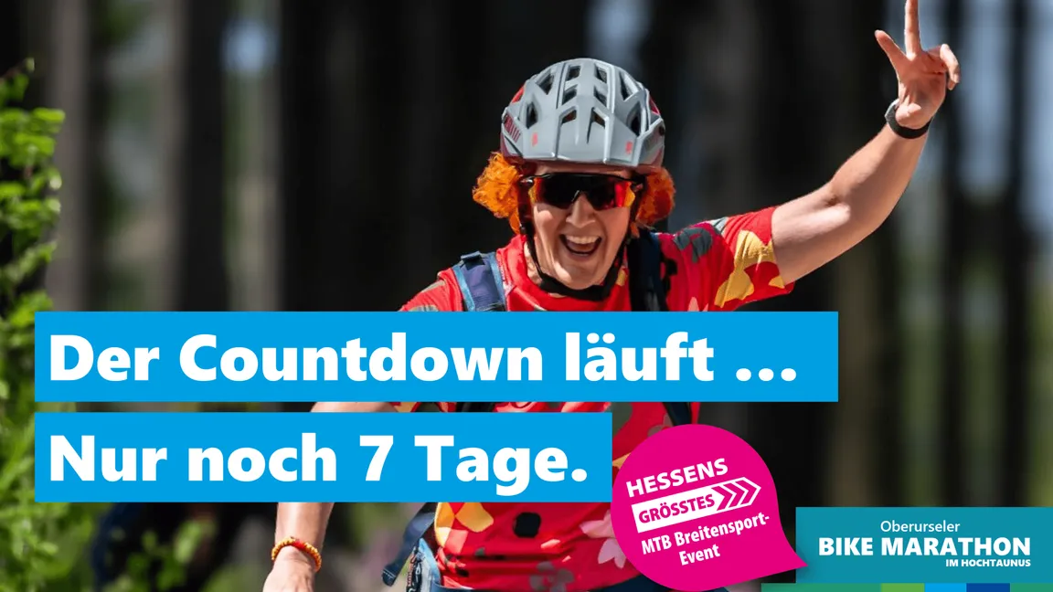 Nur noch 7 Tage bis zum Oberurseler Bike Marathon am Sonntag, 14. Juni 2026!