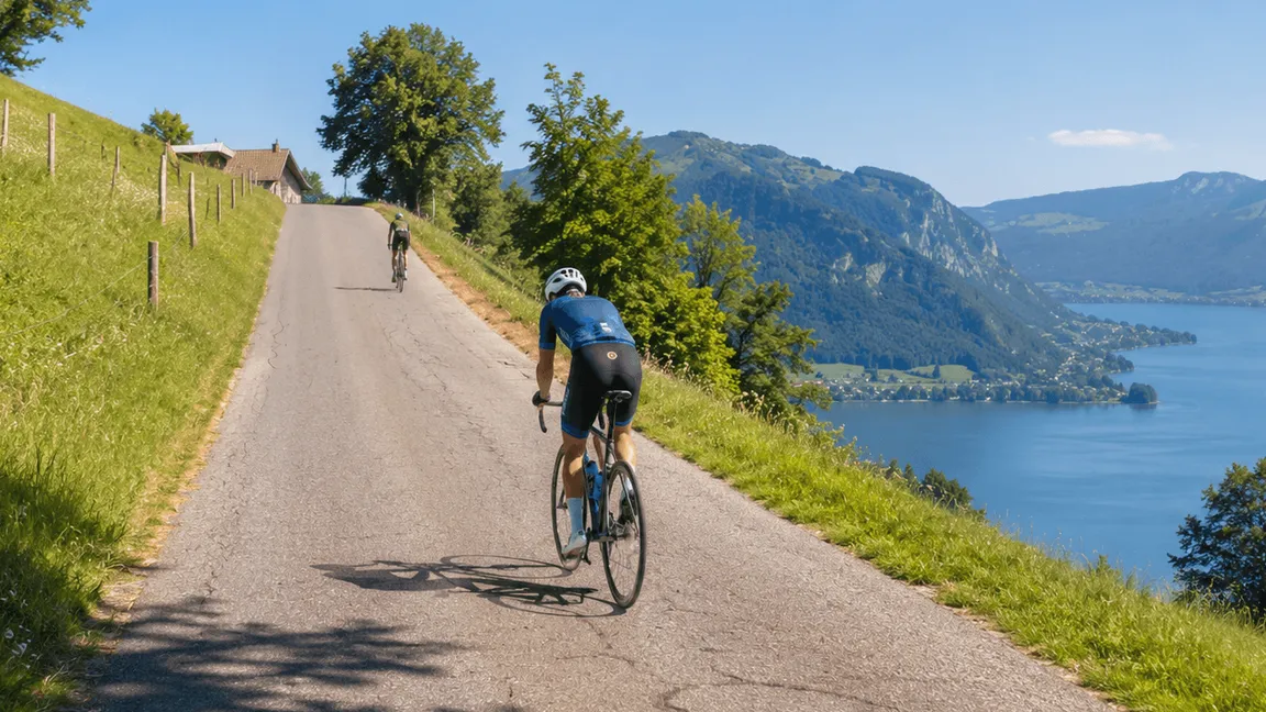 Die zache Viertelstunde am Attersee: Das Dachsteinblick-Bergzeitfahren
