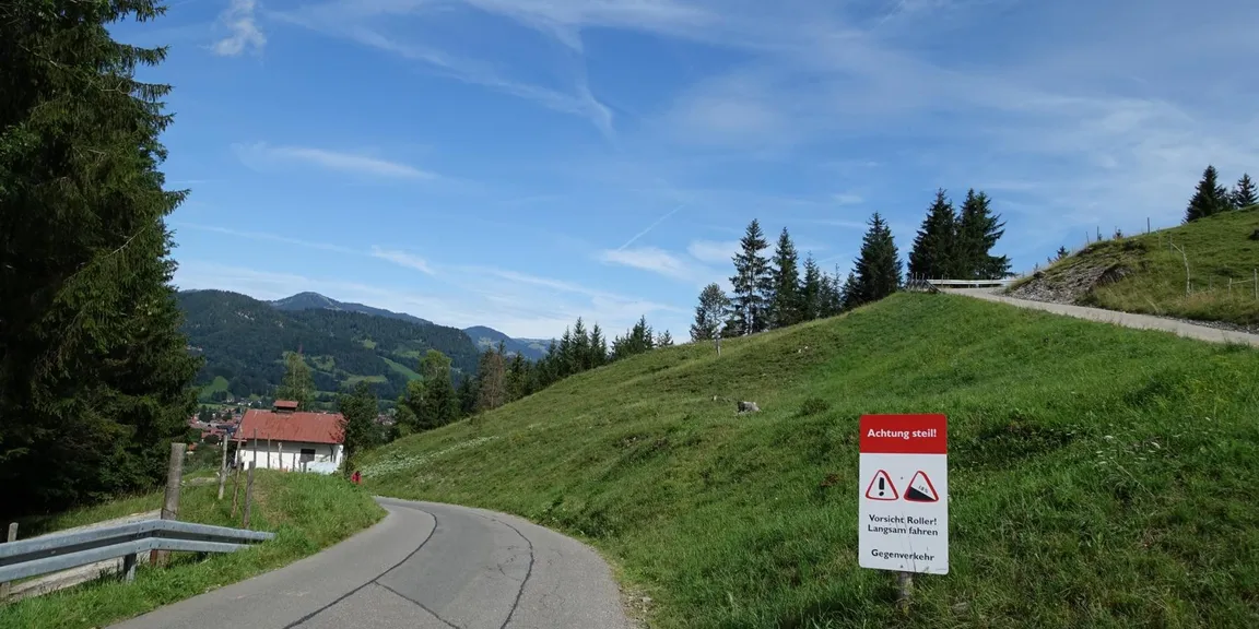Auf der Wettkampfstrecke Nebelhornlauf ab Talstation über Bergstation bis Nebelhorn*Gipfel