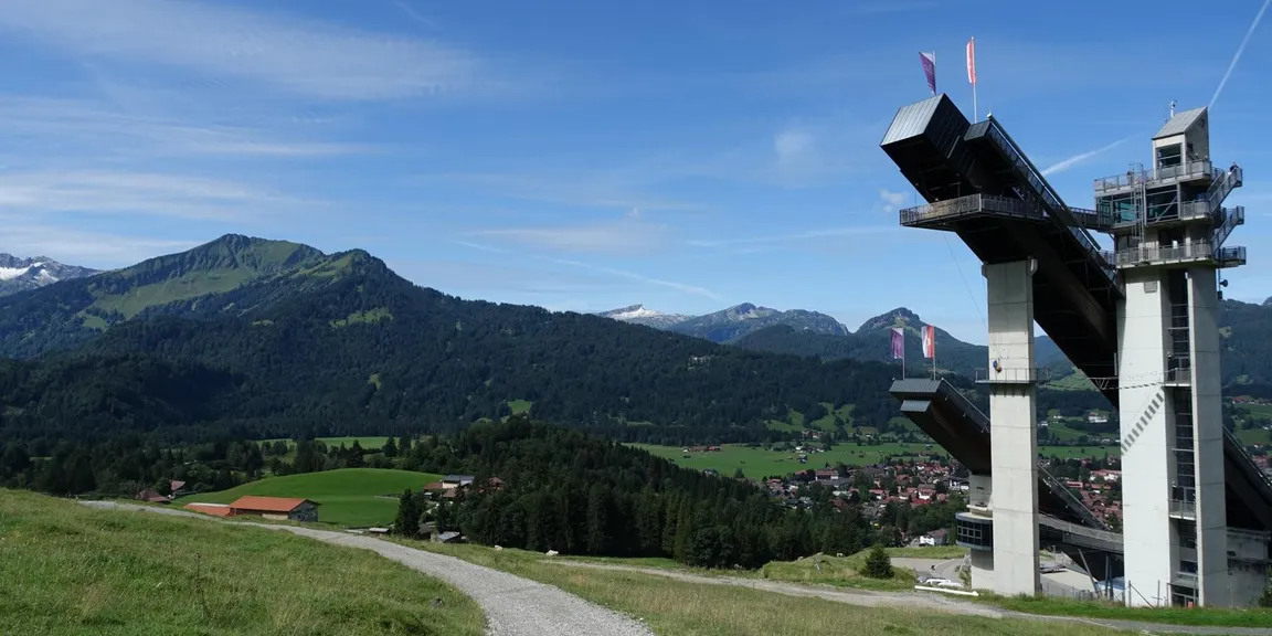 Auf der Wettkampfstrecke Nebelhornlauf ab Talstation über Bergstation bis Nebelhorn*Gipfel