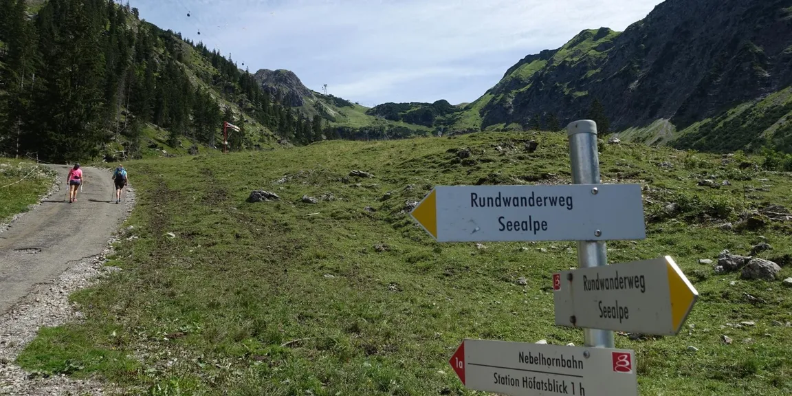 Auf der Wettkampfstrecke Nebelhornlauf ab Talstation über Bergstation bis Nebelhorn*Gipfel