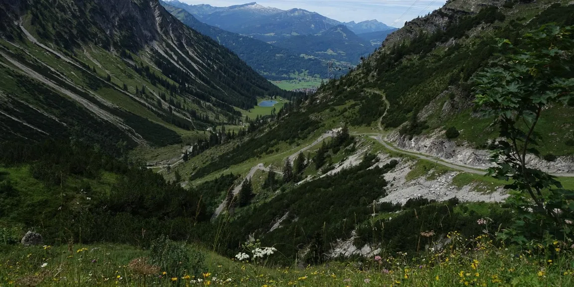 Auf der Wettkampfstrecke Nebelhornlauf ab Talstation über Bergstation bis Nebelhorn*Gipfel