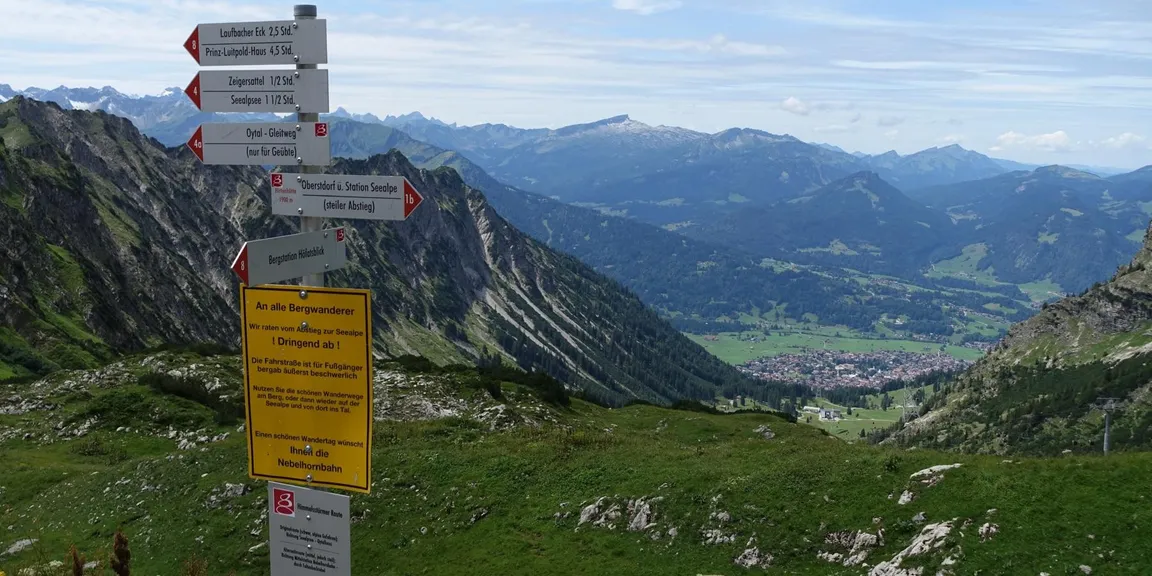 Auf der Wettkampfstrecke Nebelhornlauf ab Talstation über Bergstation bis Nebelhorn*Gipfel