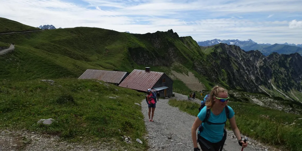 Auf der Wettkampfstrecke Nebelhornlauf ab Talstation über Bergstation bis Nebelhorn*Gipfel