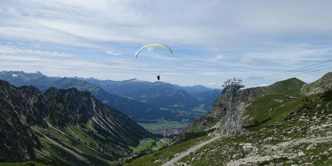 Auf der Wettkampfstrecke Nebelhornlauf ab Talstation über Bergstation bis Nebelhorn*Gipfel