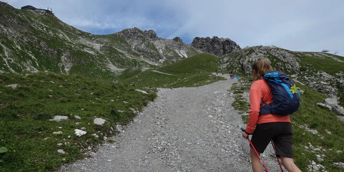 Auf der Wettkampfstrecke Nebelhornlauf ab Talstation über Bergstation bis Nebelhorn*Gipfel