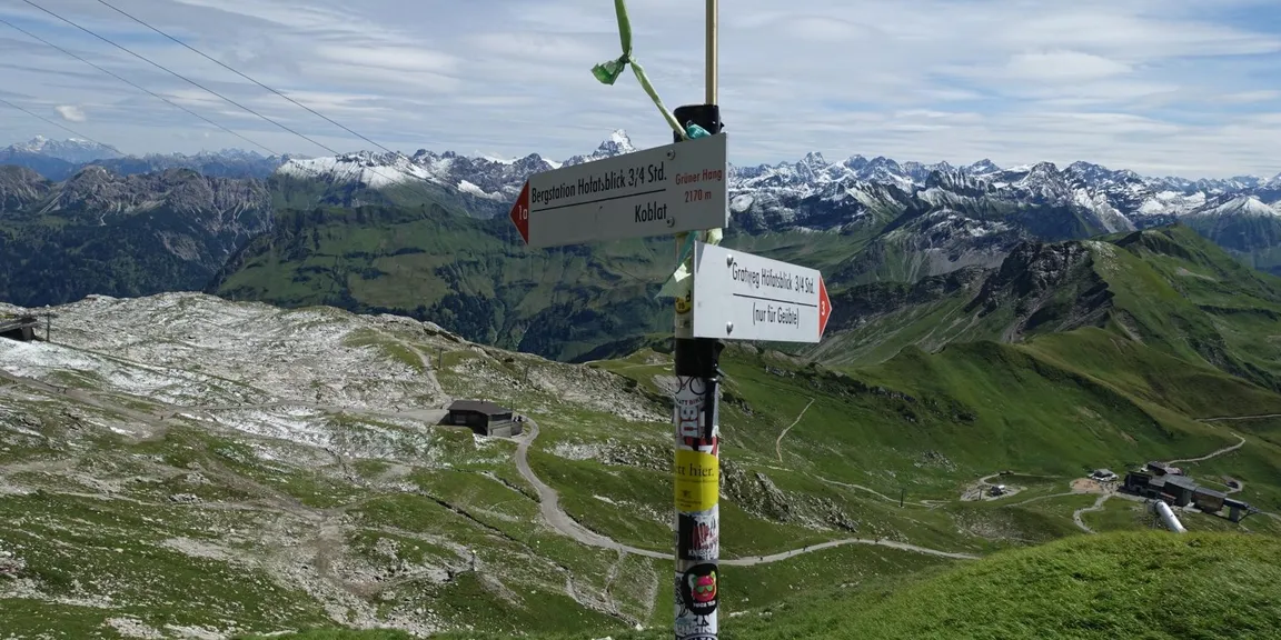 Auf der Wettkampfstrecke Nebelhornlauf ab Talstation über Bergstation bis Nebelhorn*Gipfel