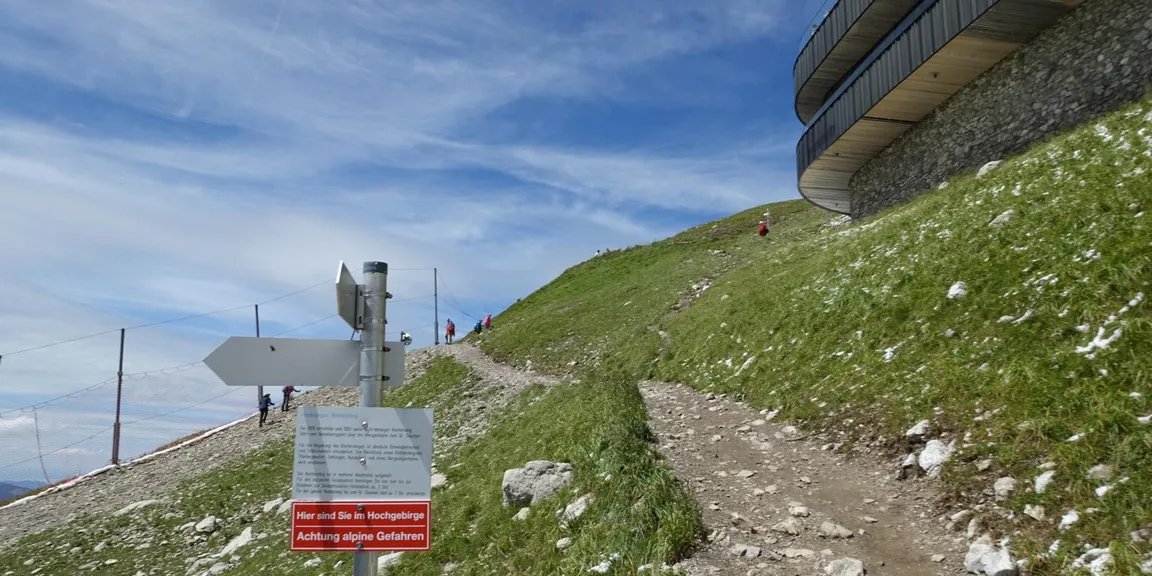 Auf der Wettkampfstrecke Nebelhornlauf ab Talstation über Bergstation bis Nebelhorn*Gipfel