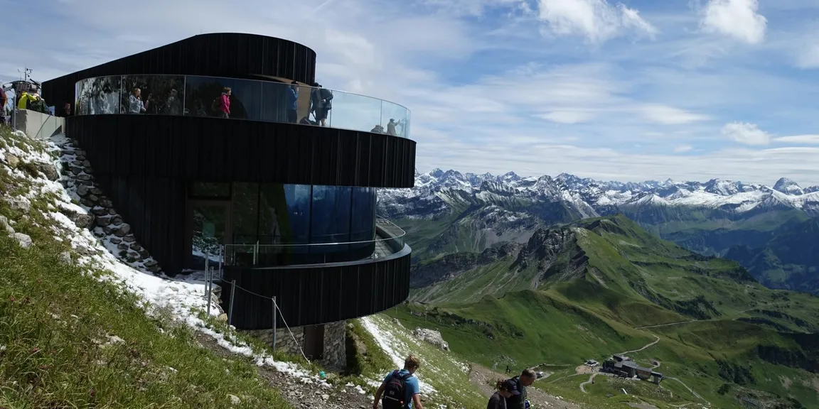 Auf der Wettkampfstrecke Nebelhornlauf ab Talstation über Bergstation bis Nebelhorn*Gipfel