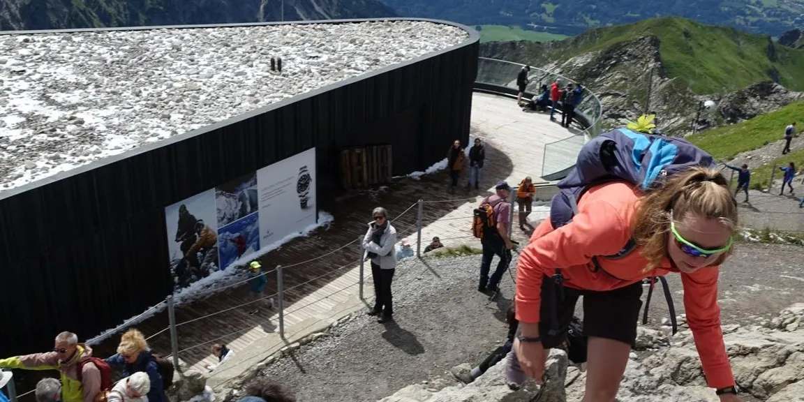 Auf der Wettkampfstrecke Nebelhornlauf ab Talstation über Bergstation bis Nebelhorn*Gipfel