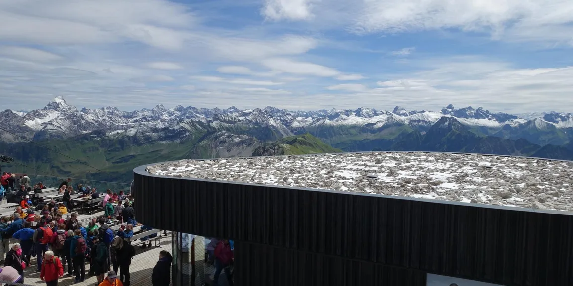 Auf der Wettkampfstrecke Nebelhornlauf ab Talstation über Bergstation bis Nebelhorn*Gipfel