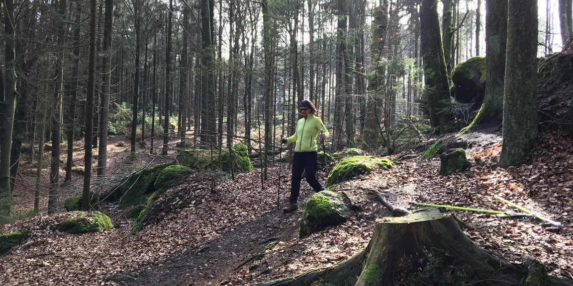 Halbmarathonstrecke und Marathon"Durst"strecke durch die Luisenburg