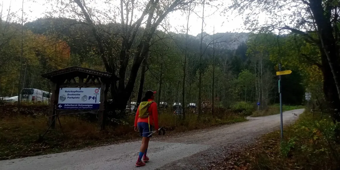 Wettkampfstrecke des Tegelberglaufs ab Tegelberg Talstation über Drehhüttenweg, Rohrkopfweg, Skiabfahrt zum Tegelberghaus und bis zur Bergstation.
