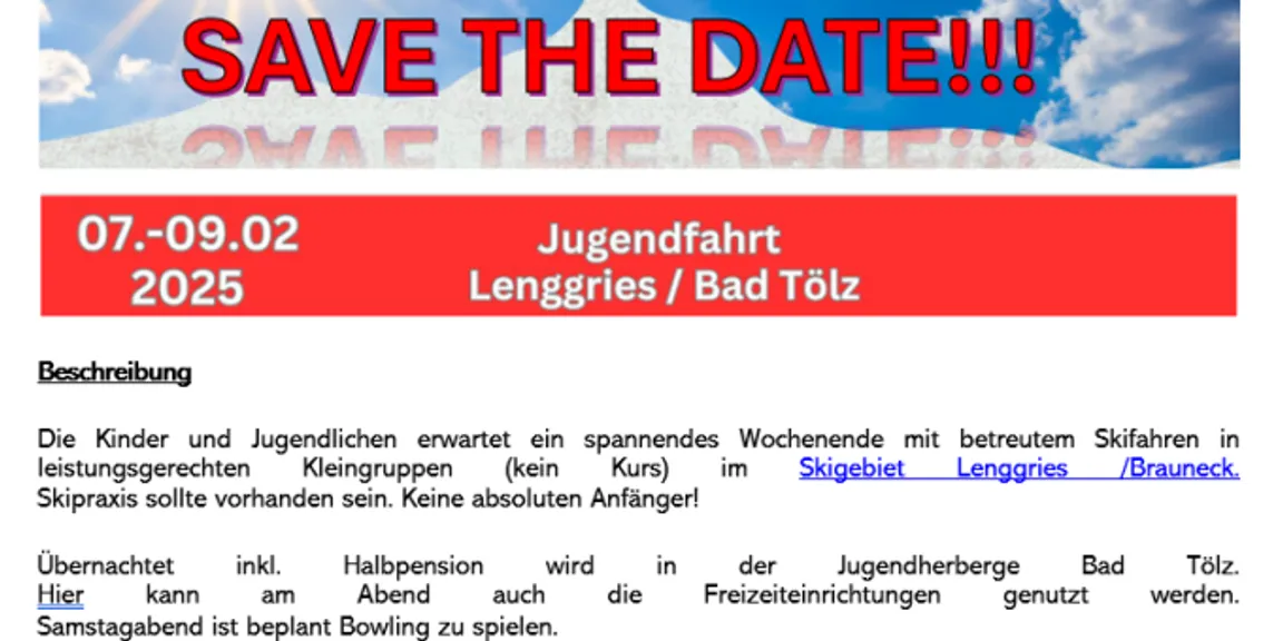 Jugendfahrt 2025