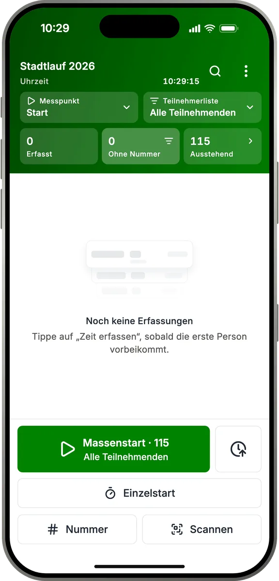 Massenstart mit einem Tap auslösen