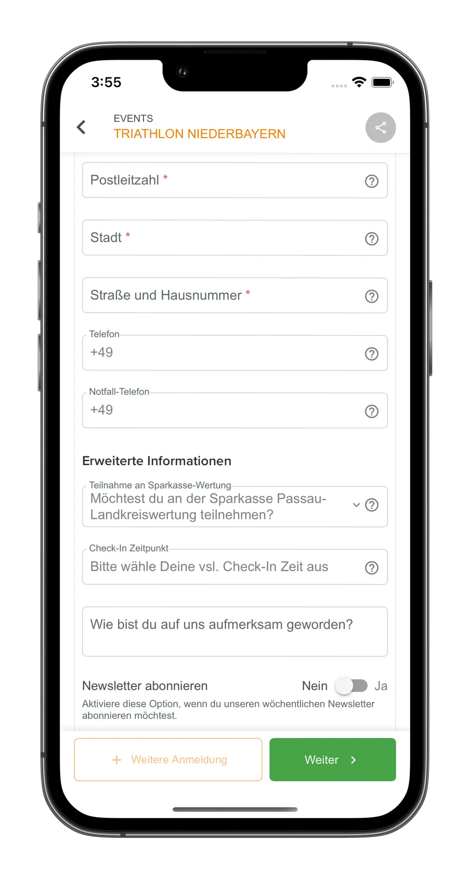 Flexible Datenabfrage mit eigenen Eingabefeldern